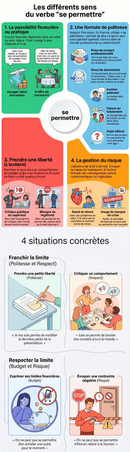 Les différents sens de " se permettre"